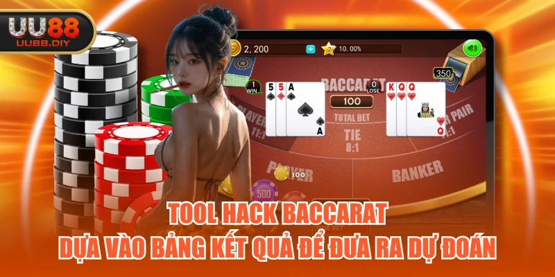 Tool hack baccarat dựa vào bảng kết quả để đưa ra dự đoán